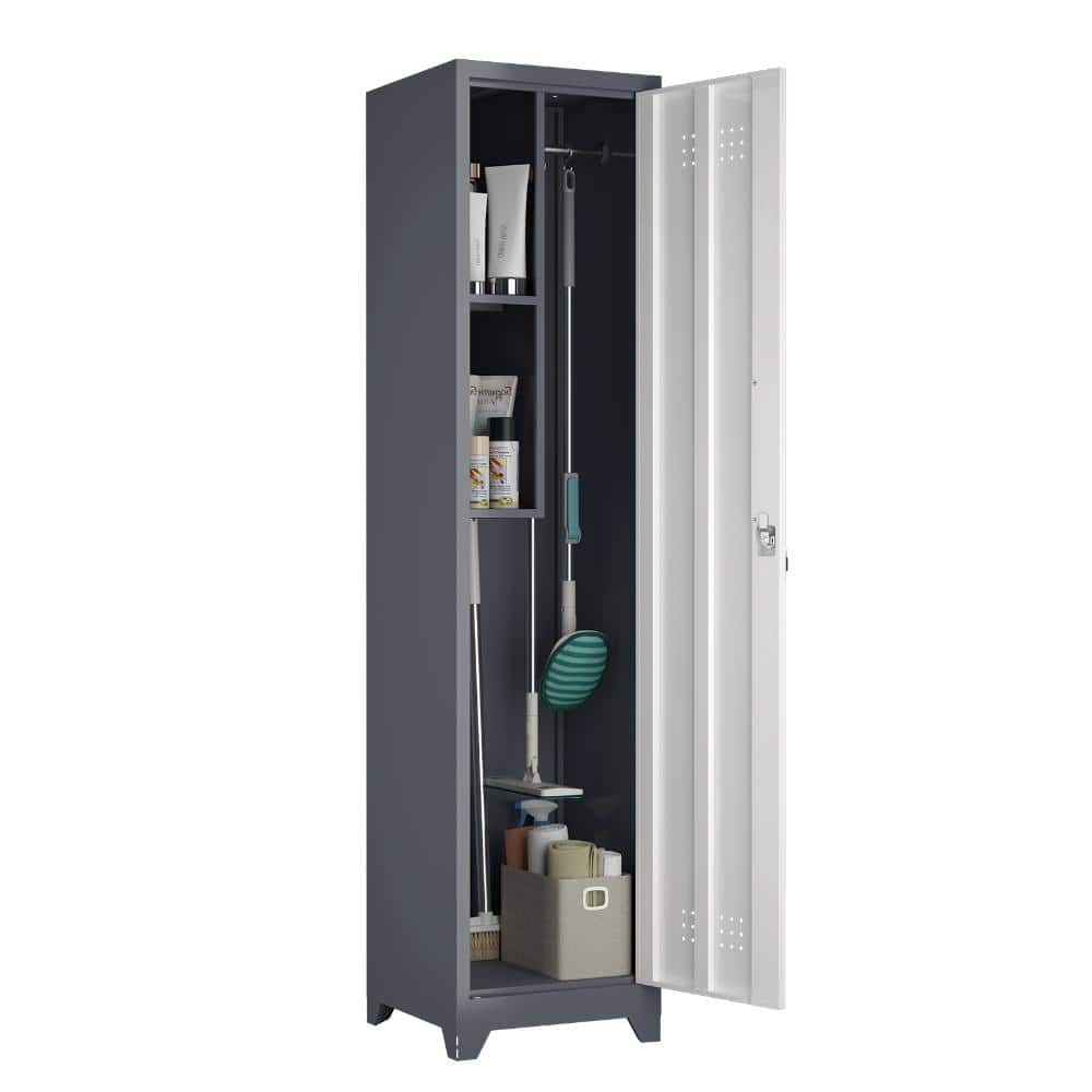 1-Drawer White Metal 15.75 in. W Vertical File Cabinet with Lockable Storage and Shelves durable construction