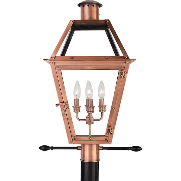 Quoizel Rue De Royal 1-Light Aged Copper Outdoor Post Lantern