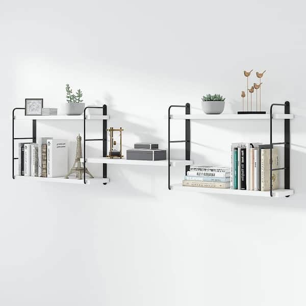 Cubilan 17 in. W x 6 in. D White Decorative Wall Shelf, Wall Mounted Floating Shelves