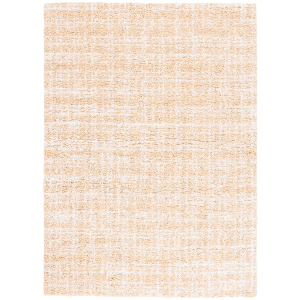 Rumi Shag 8 ft. x 10 ft. Gold/Ivory Abstract Distressed Area Rug price history on PriceWatchPro