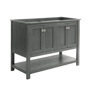 Manchester Regal 48 in. W Bathroom Double Vanity Cabinet Only in Gray Wood