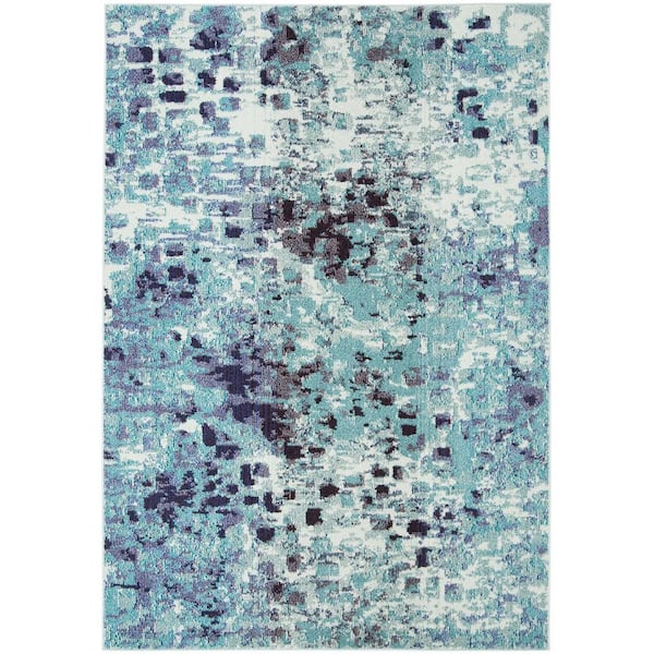 Madison Turquoise/Navy 3 ft. x 5 ft. Area Rug