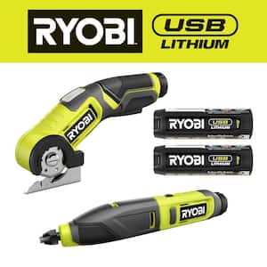 USB Lithium 2-Tool Combo Kit with Power Cutter, Power Carver, (2) Batteries, and (2) USB Charging Cables