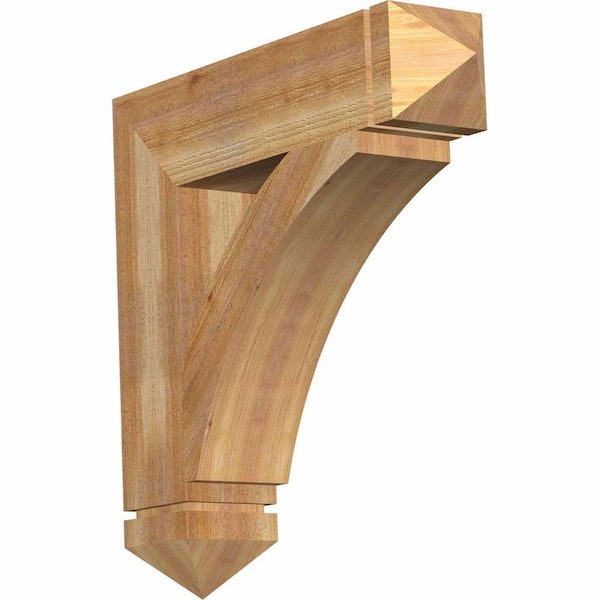 Ekena Millwork 6 in. x 28 in. x 28 in. Western Red Cedar Thorton Arts and Crafts Rough Sawn