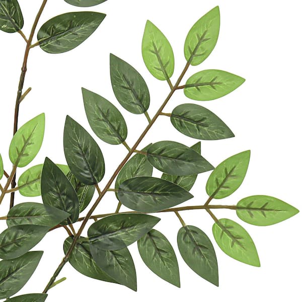 27 in. Real Touch Artificial Wisteria Leaf Stem Plant Greenery Foliage Spray Branch (Set of 12)