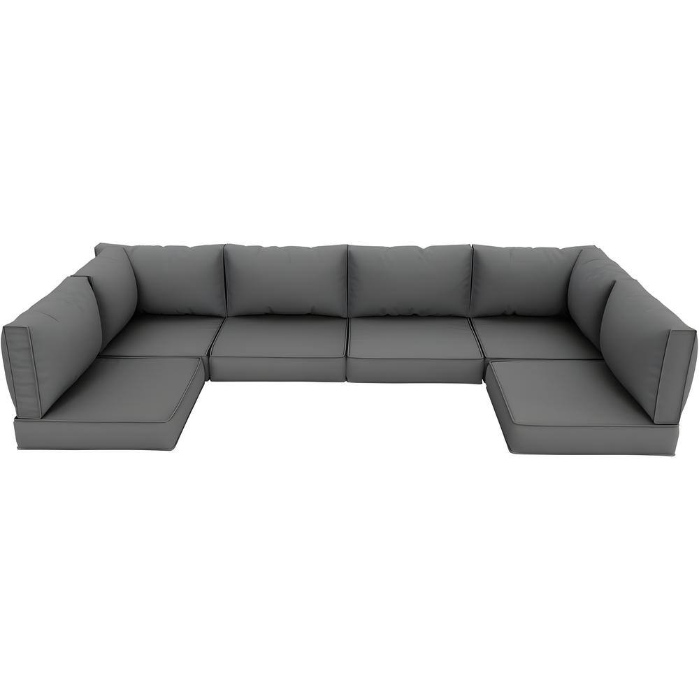 Grey 26 x 26 14-Piece Outdoor Sectional Cushions for Patio Sofa Replacement
