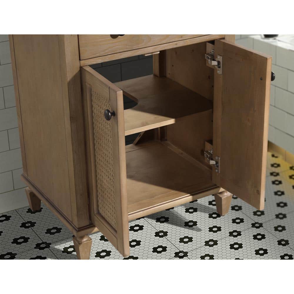 Annie 24" Weathered Fir Bathroom Vanity with Ceramic Sink