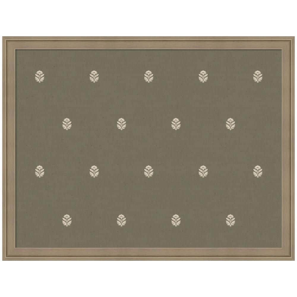 Florence 20 in. x 26 in. Light Brown Plastic Framed Green Botanical Block Print Memo Board price history on PriceWatchPro
