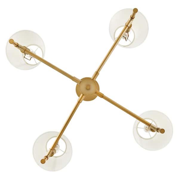 LARK - Beale 4-Light Lacquered Brass Chandelier
