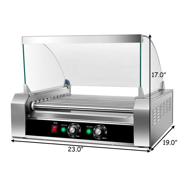 Costway 279 sq.in Silver Stainless steel 11 Roller Grill Costway 279 sq.in Silver Stainless steel 11 Roller Grill