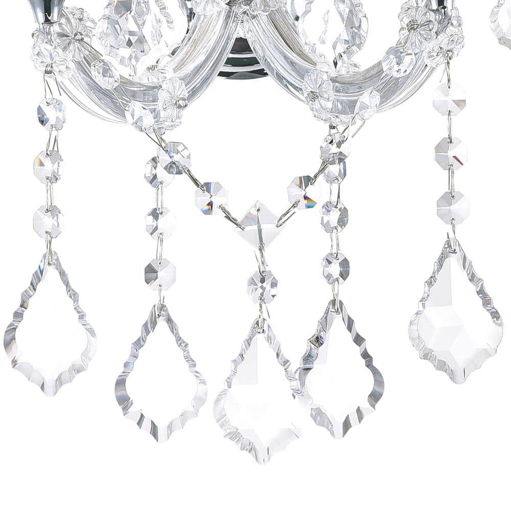 Maria Theresa 14" Chrome Crystal Embellished Wall Sconce
