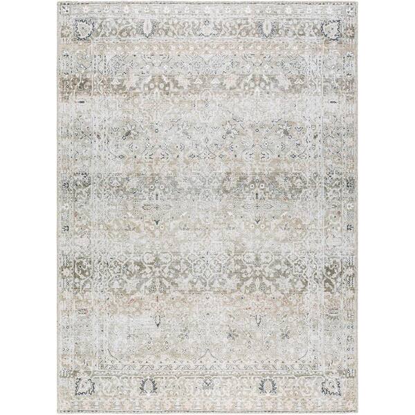 Livabliss Our PNW Home Rainier Sage Traditional 8 ft. x 10 ft. Indoor Machine-Washable Area Rug