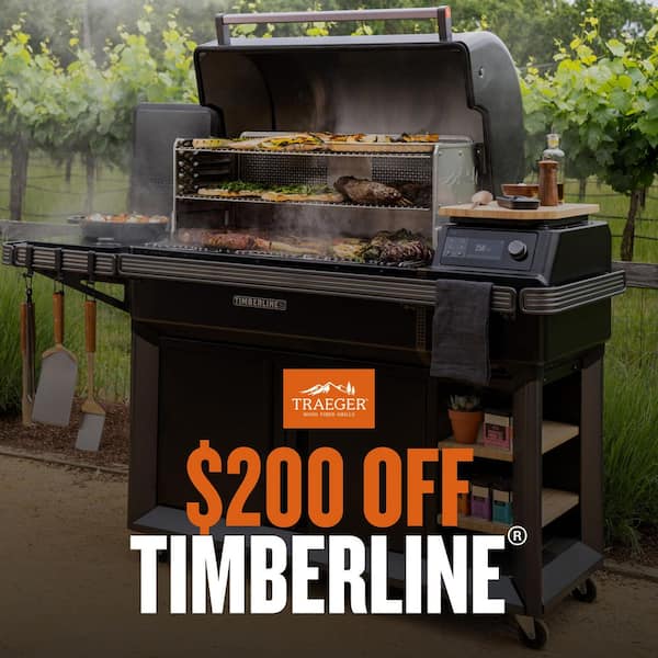Timberline Wi-Fi Wood Pellet Grill and Smoker in Black