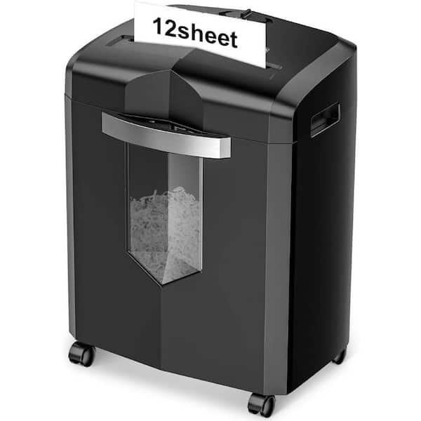 Paper Shredder, 12 Sheet Cross Cut Shredders for Home Office Heavy Duty, 20-Minutes Running Time