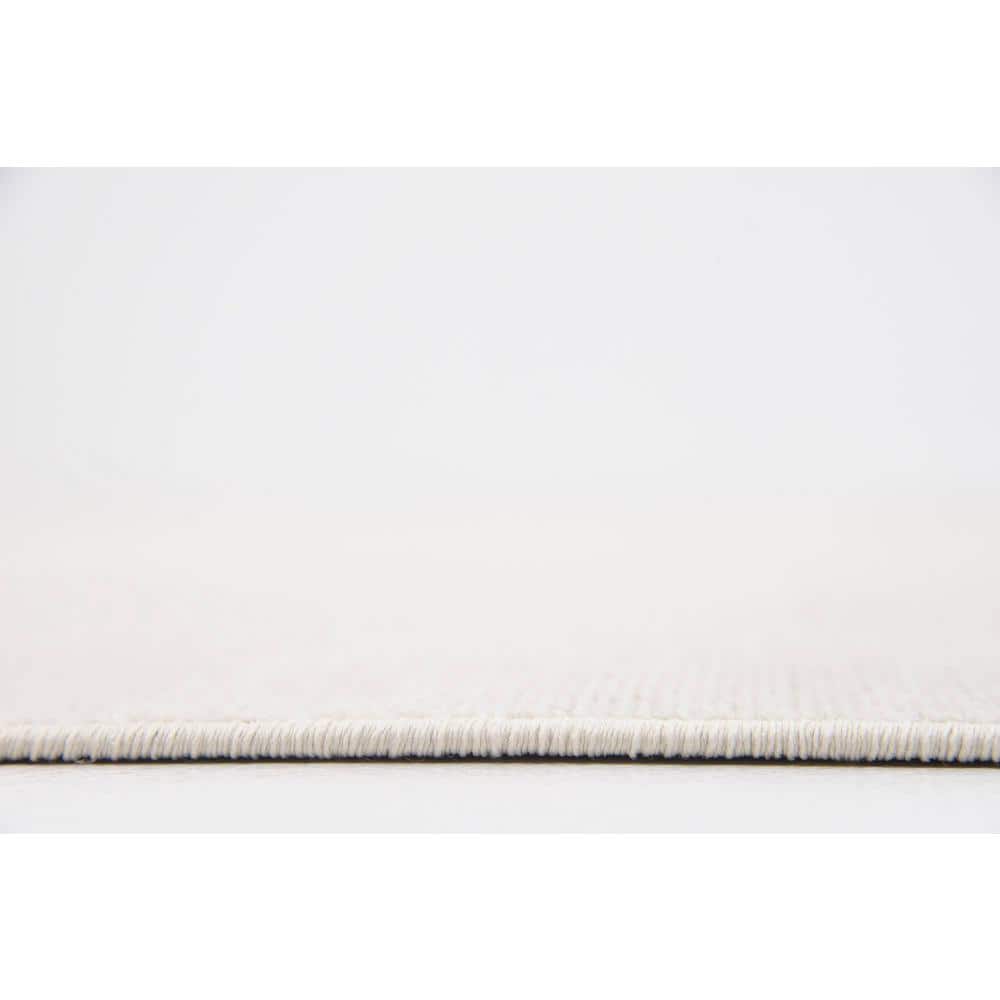 Beige Synthetic Rectangular 9' x 12' Easy Care Area Rug