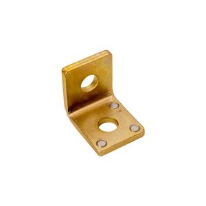 2-Hole 90-Degree Angle Strut Bracket with Magnets - Strut Fitting - Gold Galvanized