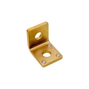 2-Hole 90-Degree Angle Strut Bracket with Magnets - Strut Fitting - Gold Galvanized