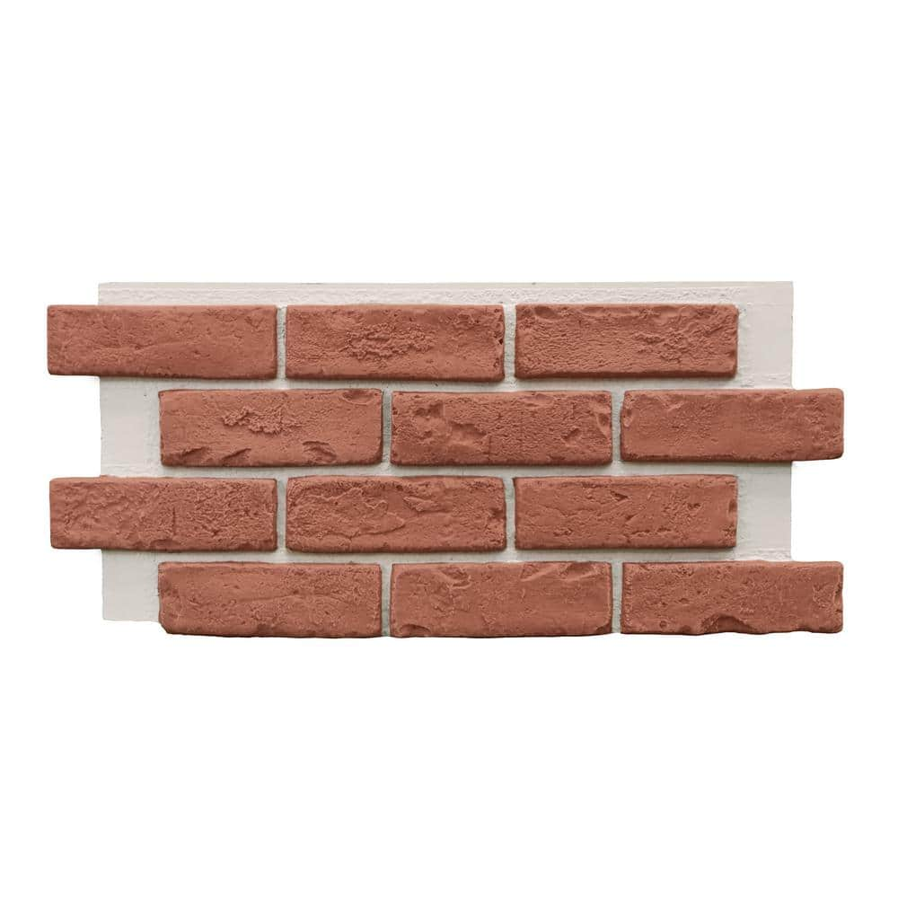 GenStone Classic Brick 12 in. x 22-1/4 in. Brick Veneer Siding Half ...