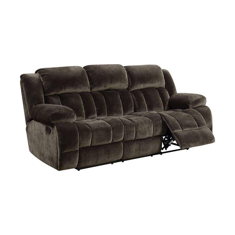 Benjara Black Leather Manual Recliner Sofa with Metal Frame BM263110 The Home Depot