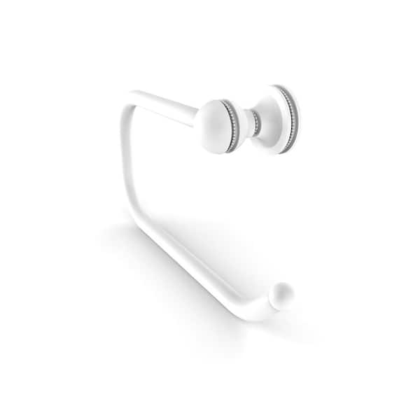 Allied Brass Mambo European Style Toilet Tissue Holder in Matte White