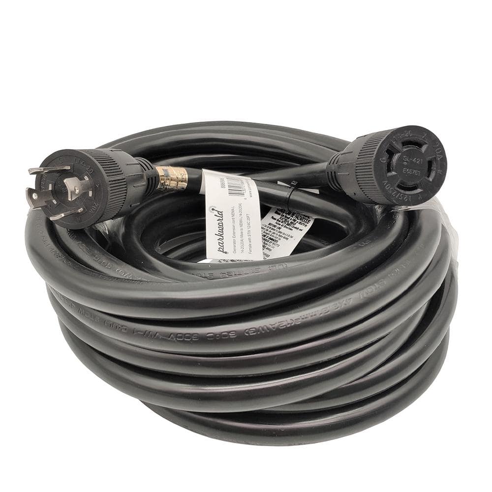 parkworld 25 ft. STOW 12/4 20 Amp 125/250-Volt Generator Twist Lock ...