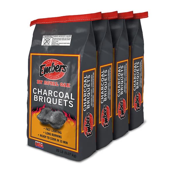 20 lb. Charcoal Briquets (4-Pack)