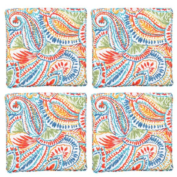 Aoodor 25 in. W x 25 in. D Square Outdoor Dining Seat Cushion (Set of 4)