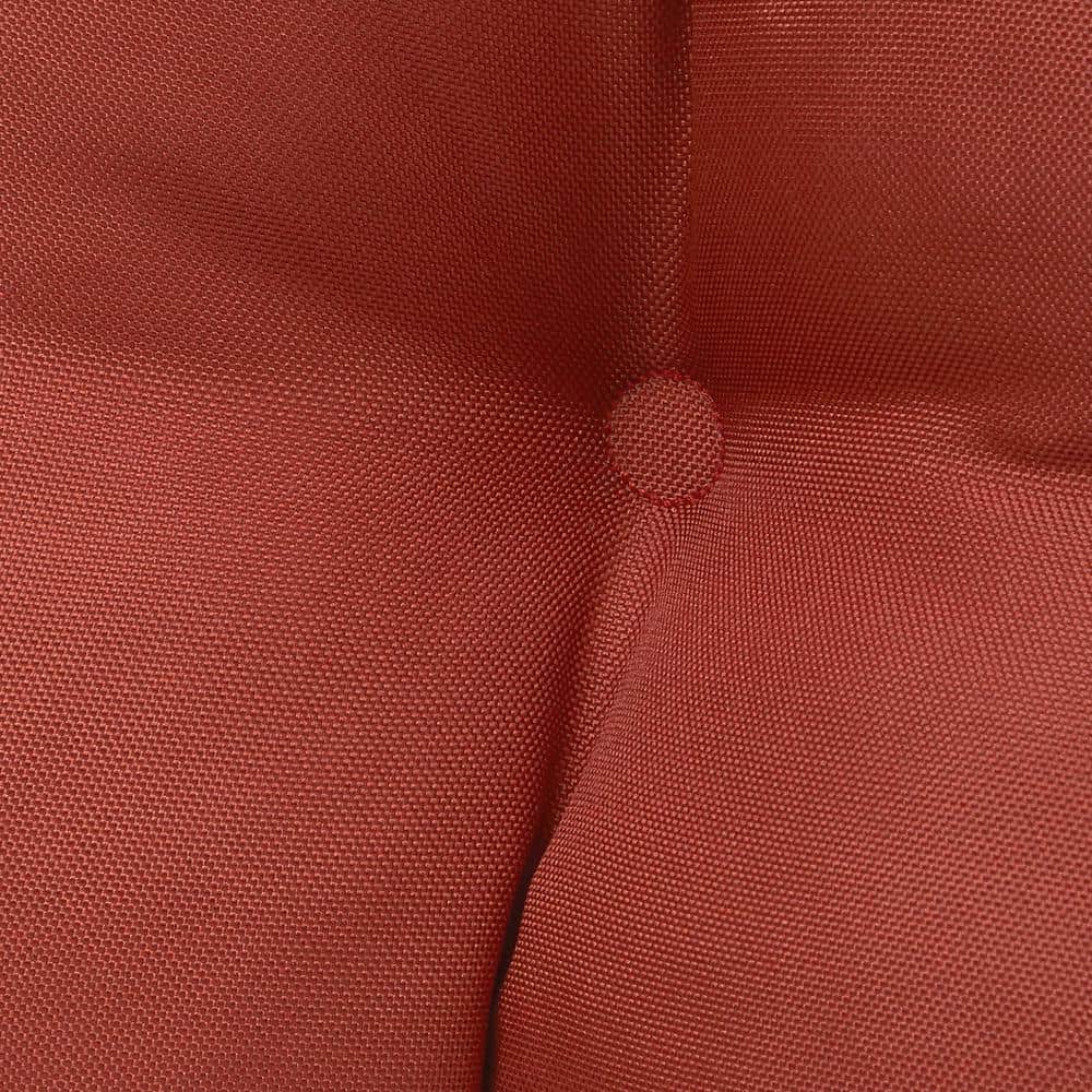 Brick Red Polyester Square Patio Seat Cushion, 19 x 19 x 5 inch