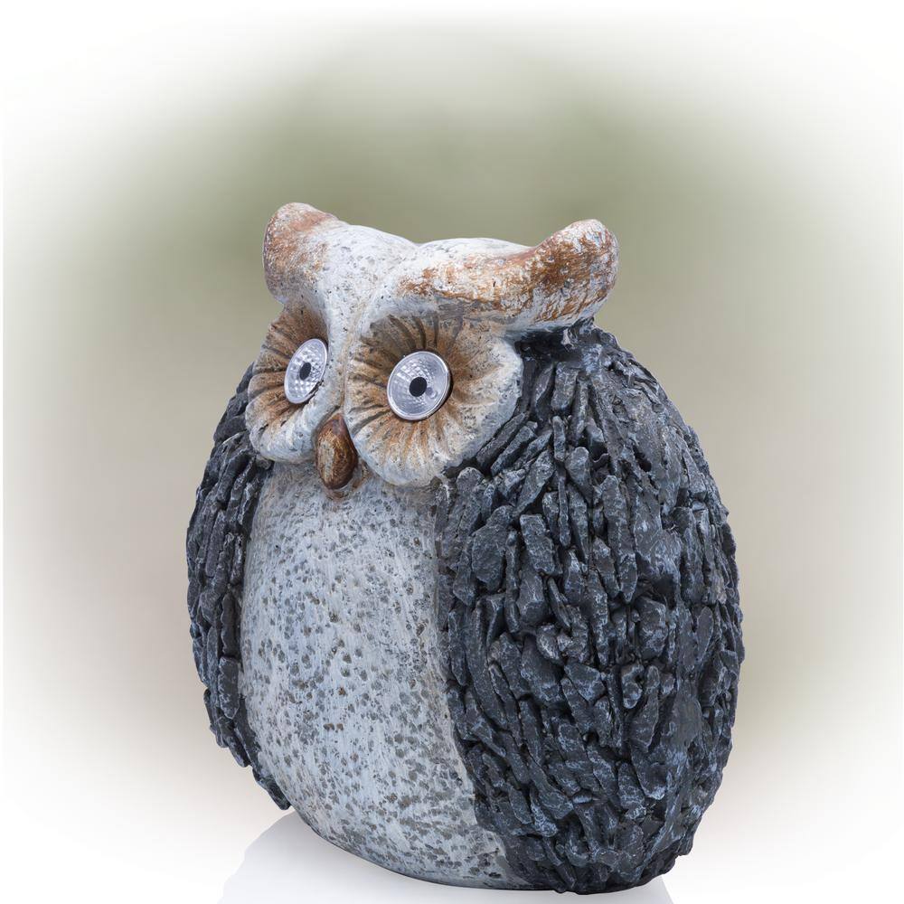 13-inch Brown Solar Powered Owl Lawn Decoration