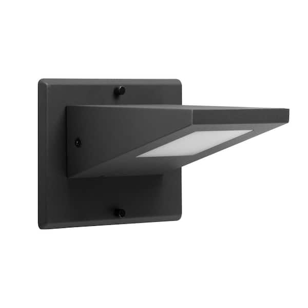 Unbranded Dark Gray Aluminum Outdoor Hardwired Wall Lantern Sconce Integrated LED Modern Wall Sconce Lighting Fixture
