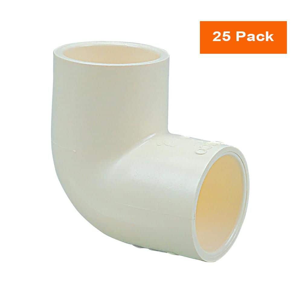 1/2 in. x 1/2 in. Chlorinated Poly Vinyl Chloride (CPVC)-CTS 90-Degree Slip x Slip Elbow Fitting Pro Pack (25-Pack) price history on PriceWatchPro