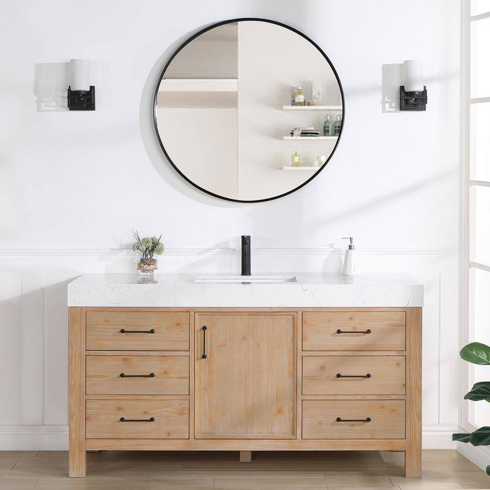 Reviews for ROSWELL León 60 in. W x 22 in. D x 34 in. H Single Sink ...