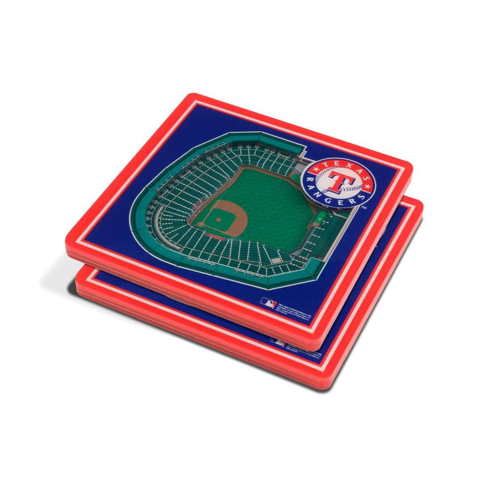 Texas Rangers 3D StadiumViews Coaster Set