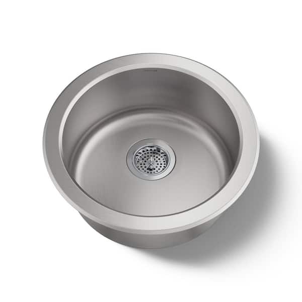Undertone Drop-In/Undermount Stainless Steel 18 in. Single Basin Kitchen Sink