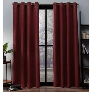 Cherry Red 10ft H Velvet Curtain Panel w/Ring Grommet Top Eyelets Window Drapery 
