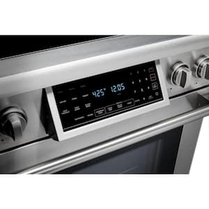 Tilt Panel 30 in. 5 Elements Freestanding Electric Range with Self-Cleaning Air Fry Convection Oven in Stainless Steel