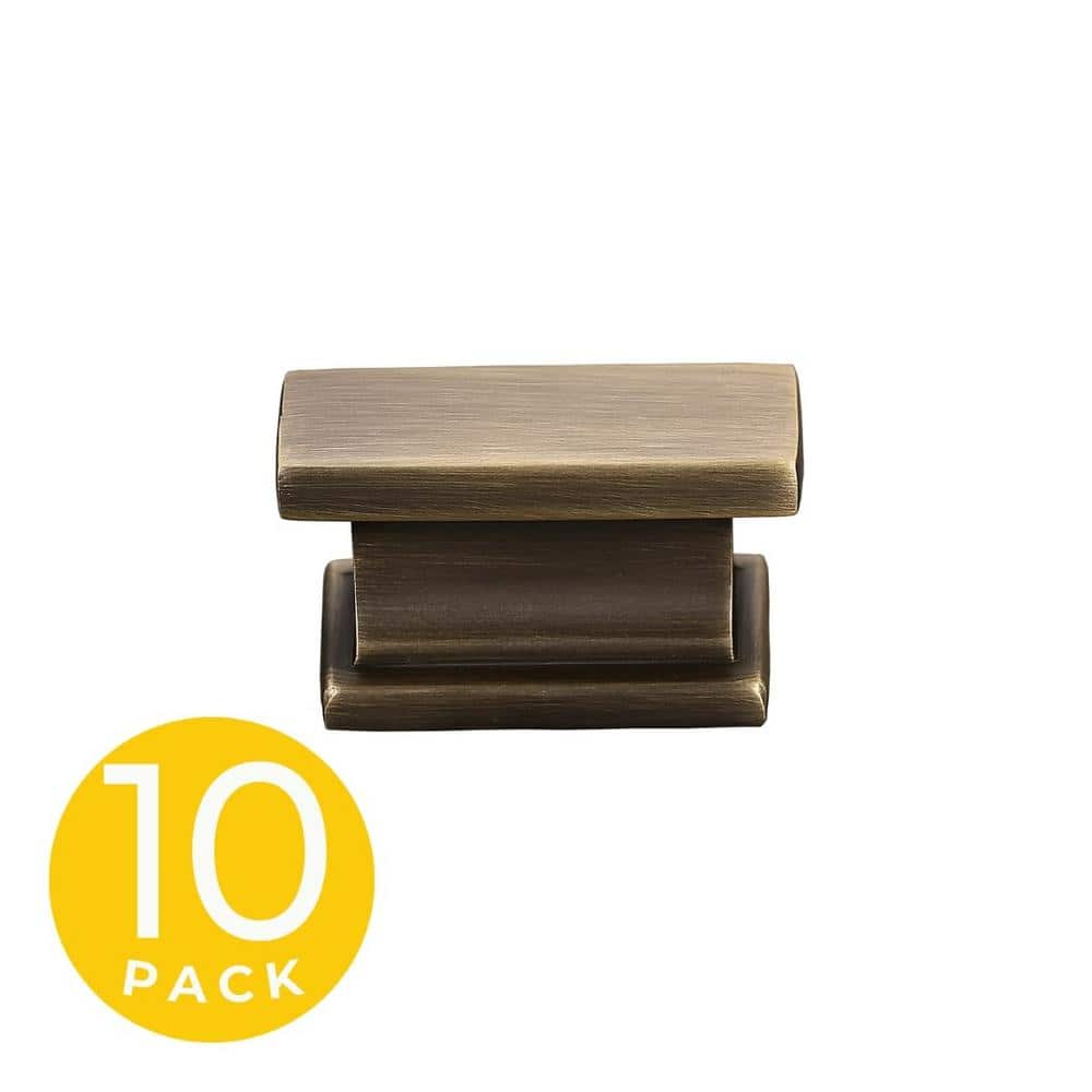 Hexa Series 1 in. Modern Medium Aged Bronze Rectangle Cabinet Knob (10-Pack) price history on PriceWatchPro