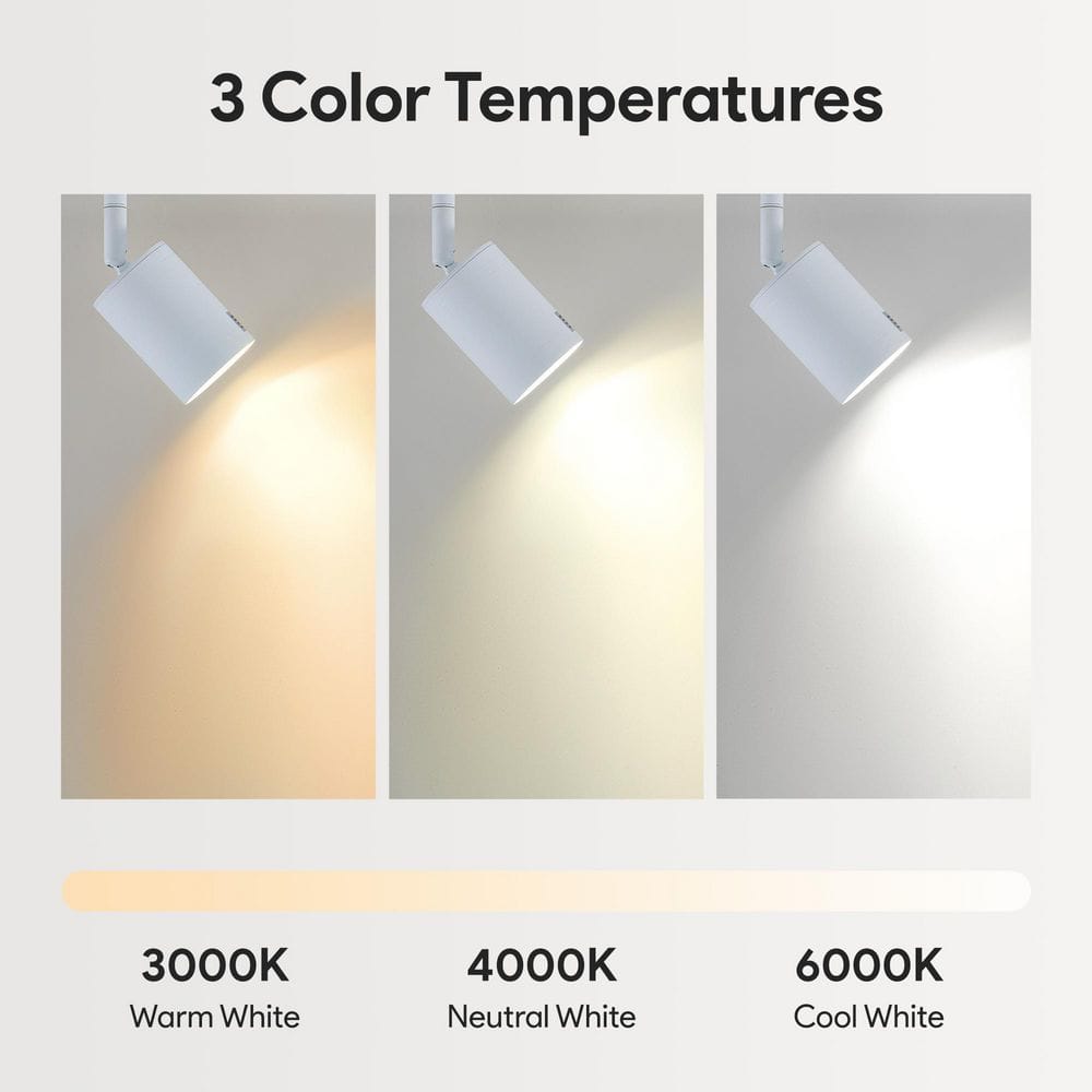Matte White 4 ft. 6-Light Adjustable Track Lighting Fixture