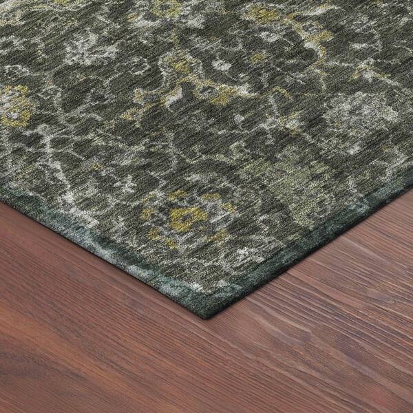 Chantille Machine Washable Indoor/Outdoor Abstract ACN2359 Pewter 2 ft. x 7 ft. Runner Rug