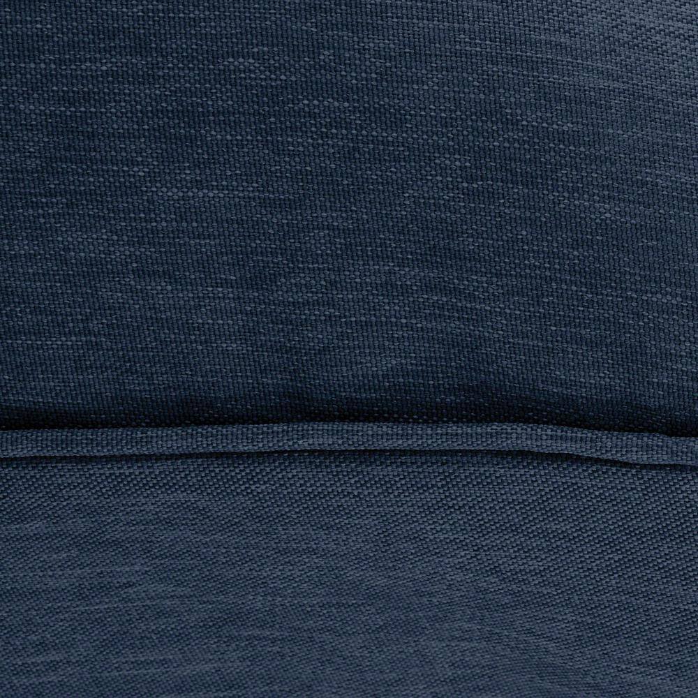 Heather Indigo Blue Round Outdoor Foam Chair Cushion