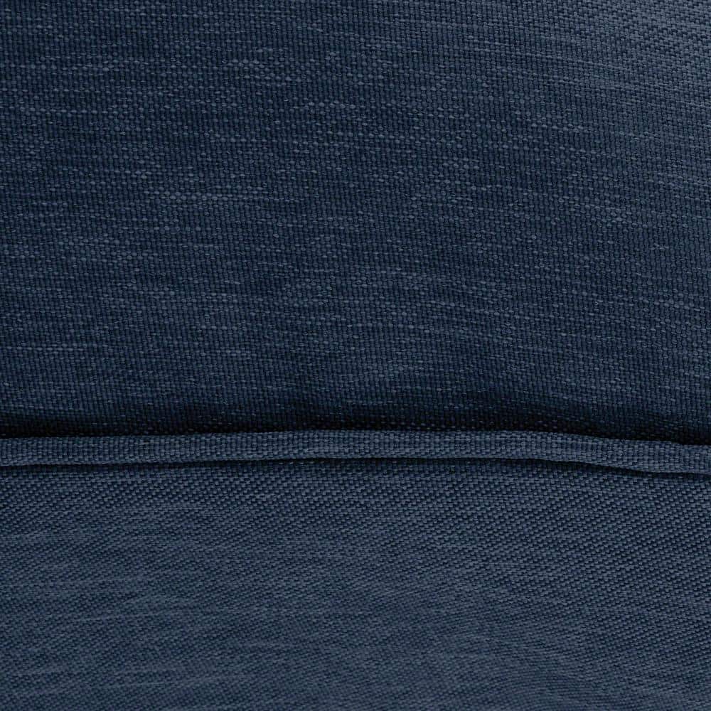 Heather Indigo Blue Water-Resistant Outdoor Bench Cushion Cover