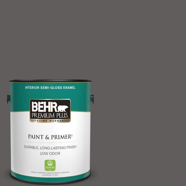 BEHR PREMIUM PLUS 1 gal. #PPU18-19 Intellectual Semi-Gloss Enamel Low Odor Interior Paint & Primer