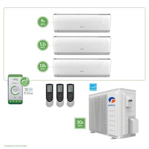 Gen3 Smart Home Quad-Zone 28,400 BTU 2.5 Ton Ductless Mini Split Air Conditioner with Heat, Inverter, Remote - 230-Volt