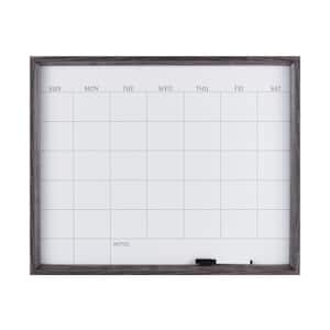 21 x 17 in. Calendar White Board, w/Dry Erase Marker, Gray