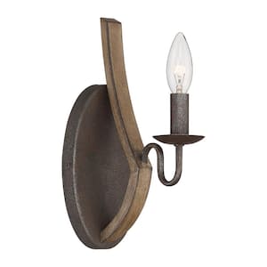 Shire 1-Light Rustic Black Wall Sconce