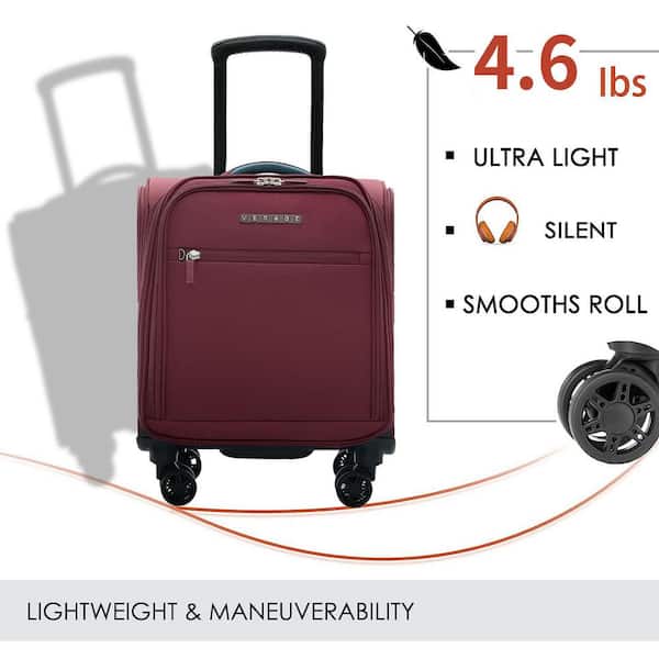 Red Detailed Rolling Suitcase Roller Aboard Cabin Luggage Trolley