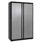 Steel Freestanding Garage Cabinet in Black (46 in. W x 72 in. H x 24 in. D)