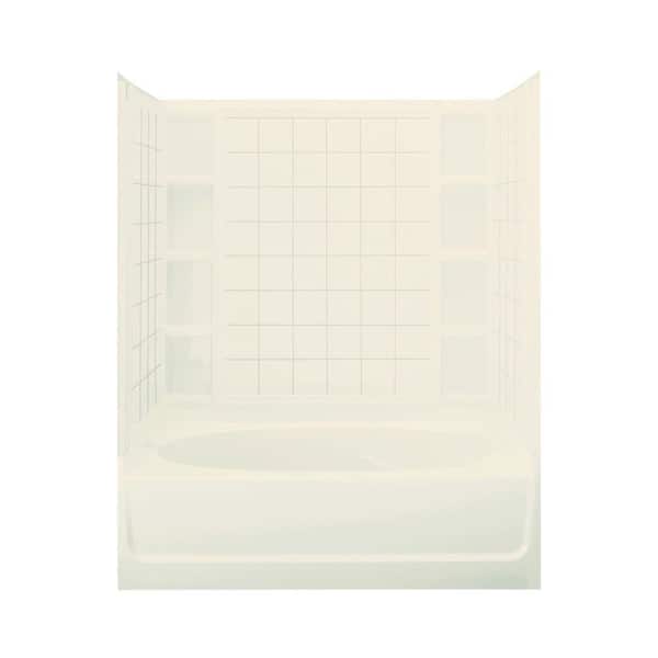 STERLING Ensemble 60 in. x 42 in. x 72 in. Standard Fit Bath and Shower Kit in Biscuit