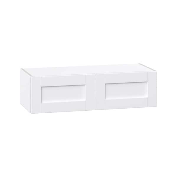 Milton 36 in. W x 14 in. D x 10 in. H Assembled Shaker Wall Bridge Kitchen Cabinet in Bright White