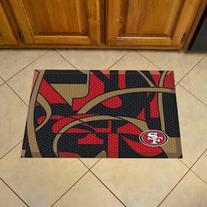 San Francisco 49ers XFIT Design 19 in. x 30 in. Rubber Scraper Door Mat